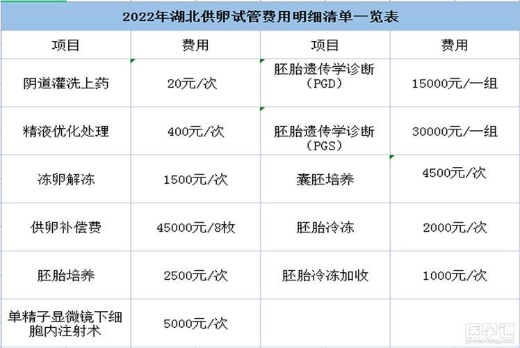 武汉三代供卵试管价格表【武汉三代供卵试管价格表大揭秘】